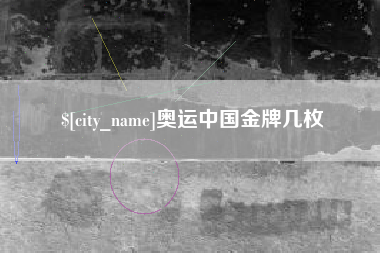 海丰奥运中国金牌几枚