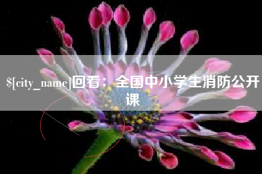海丰回看：全国中小学生消防公开课