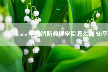海丰中国消防救援学院怎么样 知乎