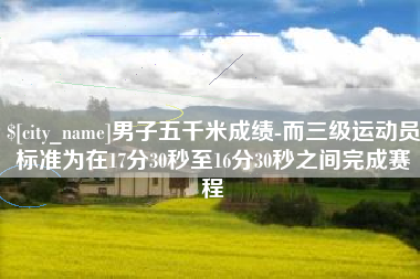 海丰男子五千米成绩-而三级运动员标准为在17分30秒至16分30秒之间完成赛程