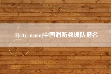 海丰中国消防救援队报名