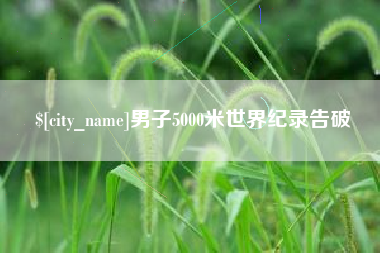 海丰男子5000米世界纪录告破