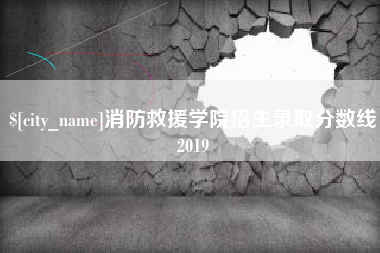 海丰消防救援学院招生录取分数线2019