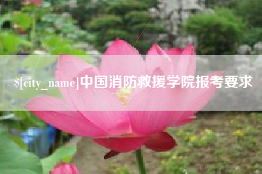 海丰中国消防救援学院报考要求