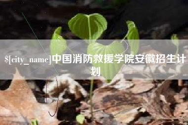 海丰中国消防救援学院安徽招生计划