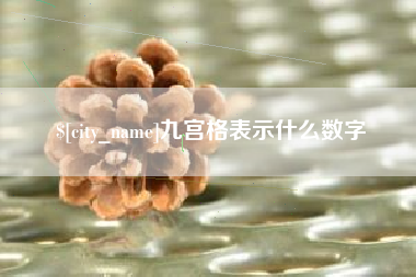 海丰九宫格表示什么数字