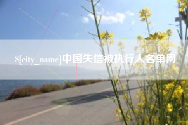 海丰中国失信被执行人名单网