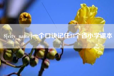 海丰一个口诀记住34个省小学课本