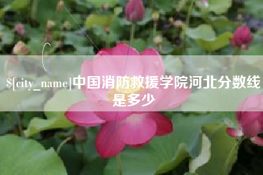 海丰中国消防救援学院河北分数线是多少