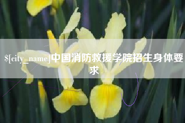 海丰中国消防救援学院招生身体要求