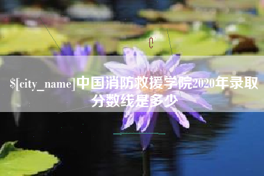 海丰中国消防救援学院2020年录取分数线是多少