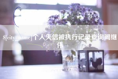 海丰个人失信被执行记录查询阚继伟