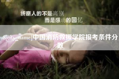 海丰中国消防救援学院报考条件分数