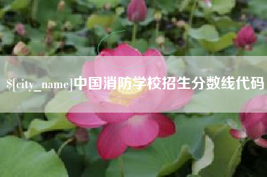 海丰中国消防学校招生分数线代码