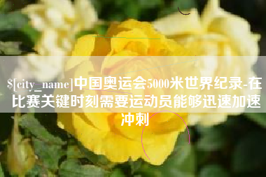 海丰中国奥运会5000米世界纪录-在比赛关键时刻需要运动员能够迅速加速冲刺