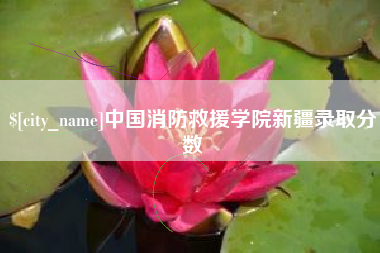 海丰中国消防救援学院新疆录取分数