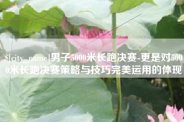 海丰男子5000米长跑决赛-更是对5000米长跑决赛策略与技巧完美运用的体现