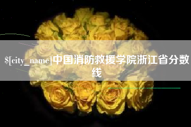 海丰中国消防救援学院浙江省分数线