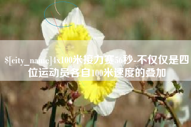 海丰4x100米接力赛56秒-不仅仅是四位运动员各自100米速度的叠加