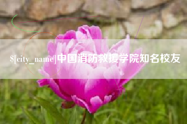 海丰中国消防救援学院知名校友