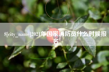 海丰2021年国家消防员什么时候报名