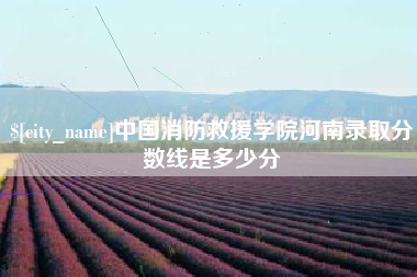 海丰中国消防救援学院河南录取分数线是多少分