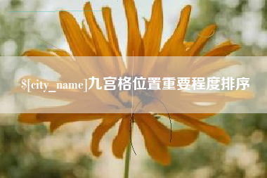 海丰九宫格位置重要程度排序