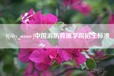 海丰中国消防救援学院招生标准