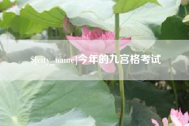 海丰今年的九宫格考试
