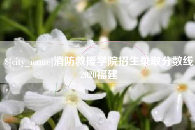 海丰消防救援学院招生录取分数线2020福建