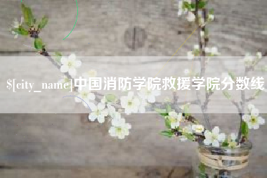 海丰中国消防学院救援学院分数线