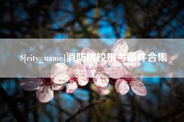 海丰消防院校报考条件合集